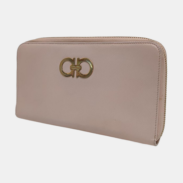 Authenticated pre-owned  Gancini Calfskin Pink Wallet - Wallet at Looply