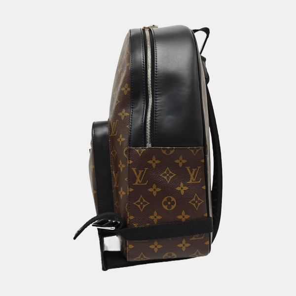 JOSH Monogram Coated Canvas Brown