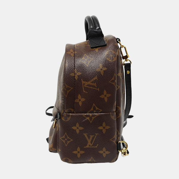Authenticated pre-owned  PALM SPRINGS Mini Monogram Coated Canvas Brown - Backpack at Looply