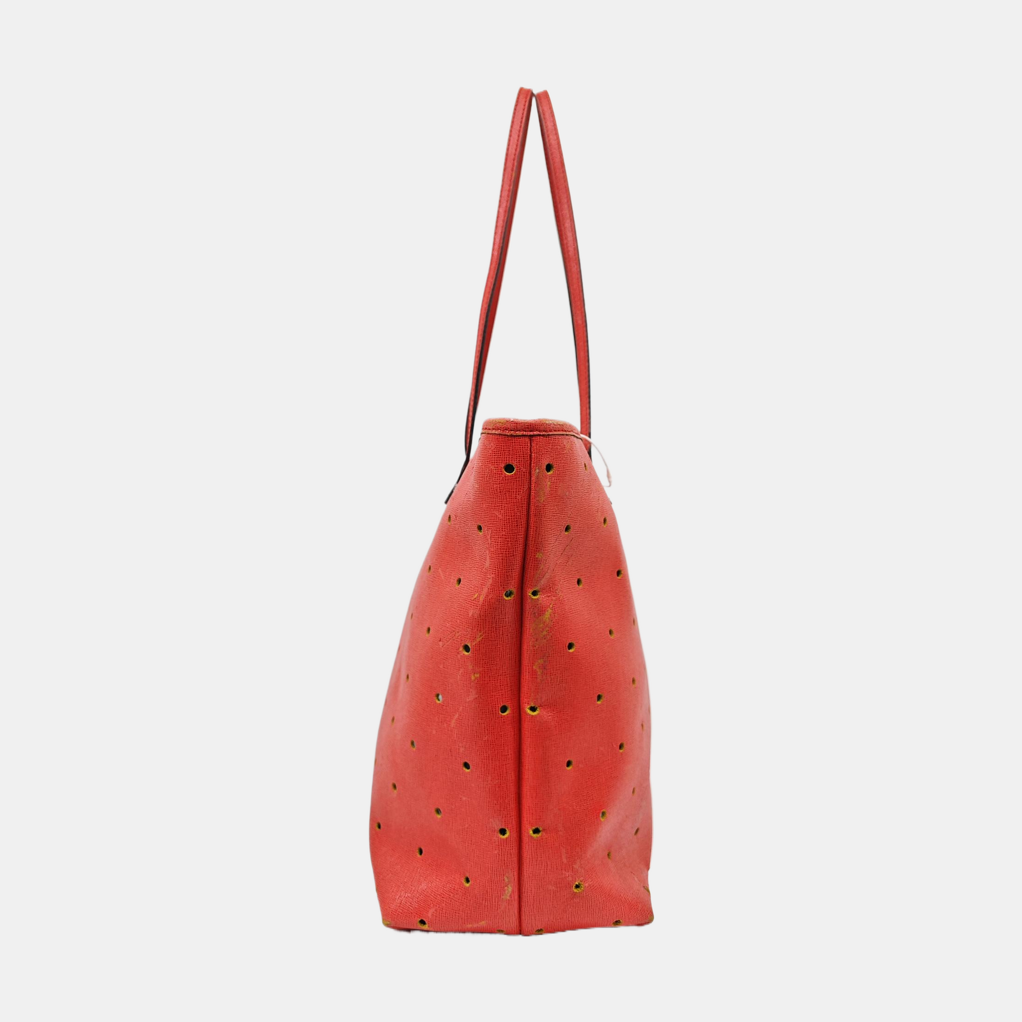 Calfskin Tote Bag Orange