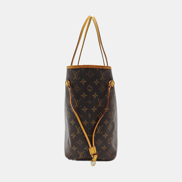 NEVERFULL MM Monogram Coated Canvas Brown