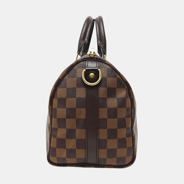 SPEEDY 25 Damier Ebene Coated Canvas Brown