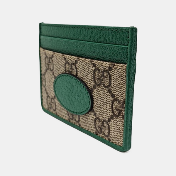 Retro Monogram Coated Canvas Green Card Holder