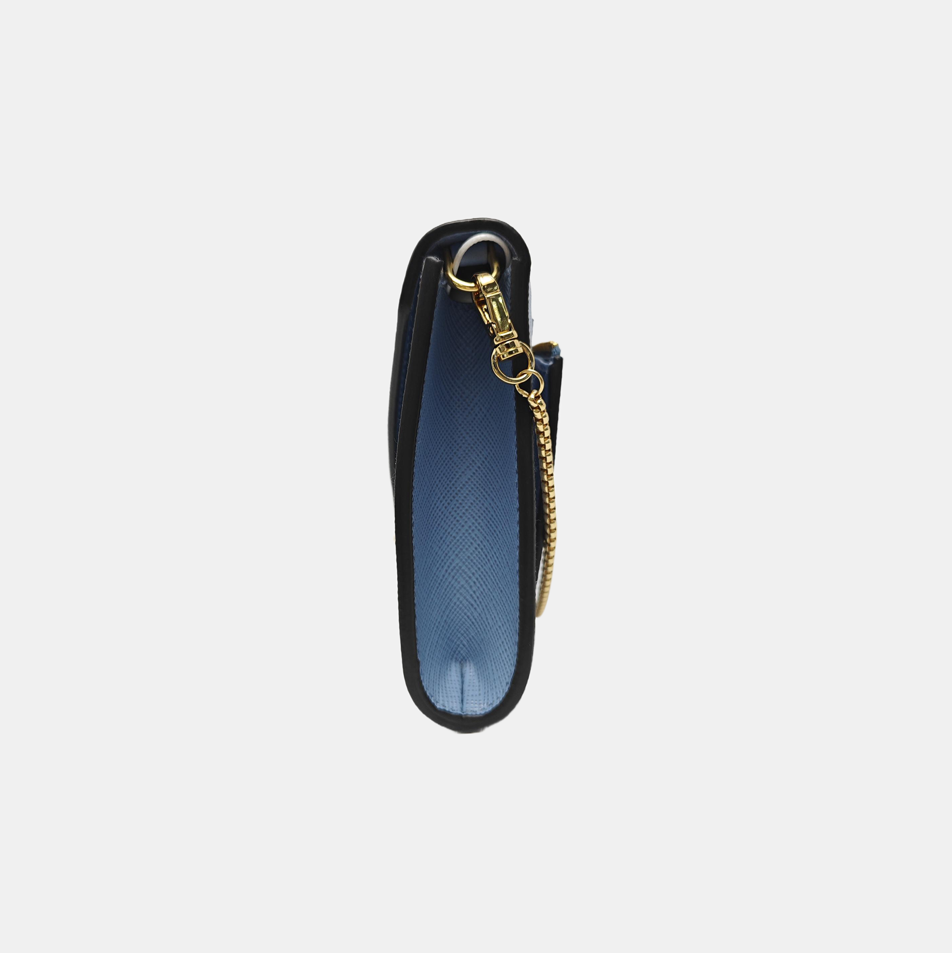 Saffiano Calfskin Shoulder Bag Blue