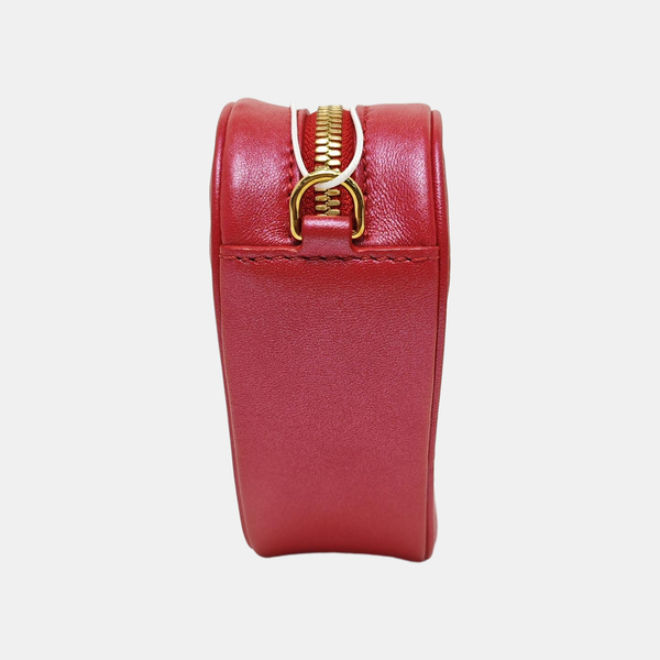 Monogram Calfskin Shoulder Bag Red