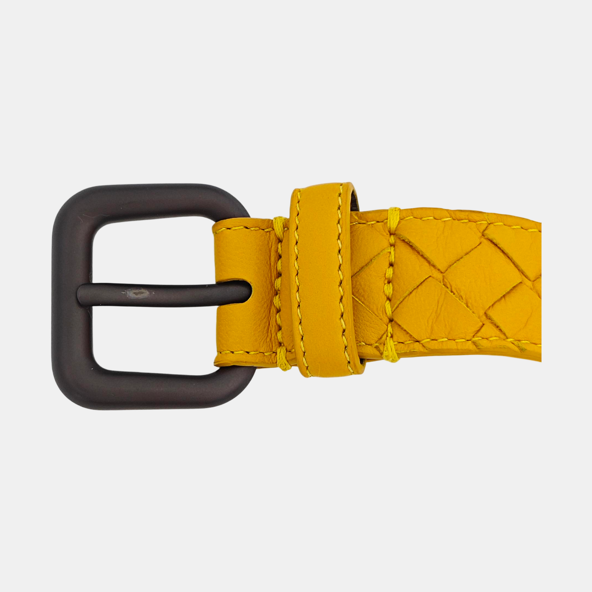Leather Belt Yellow