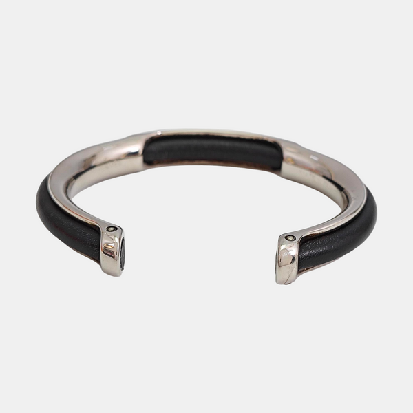 Leather Black Bangle