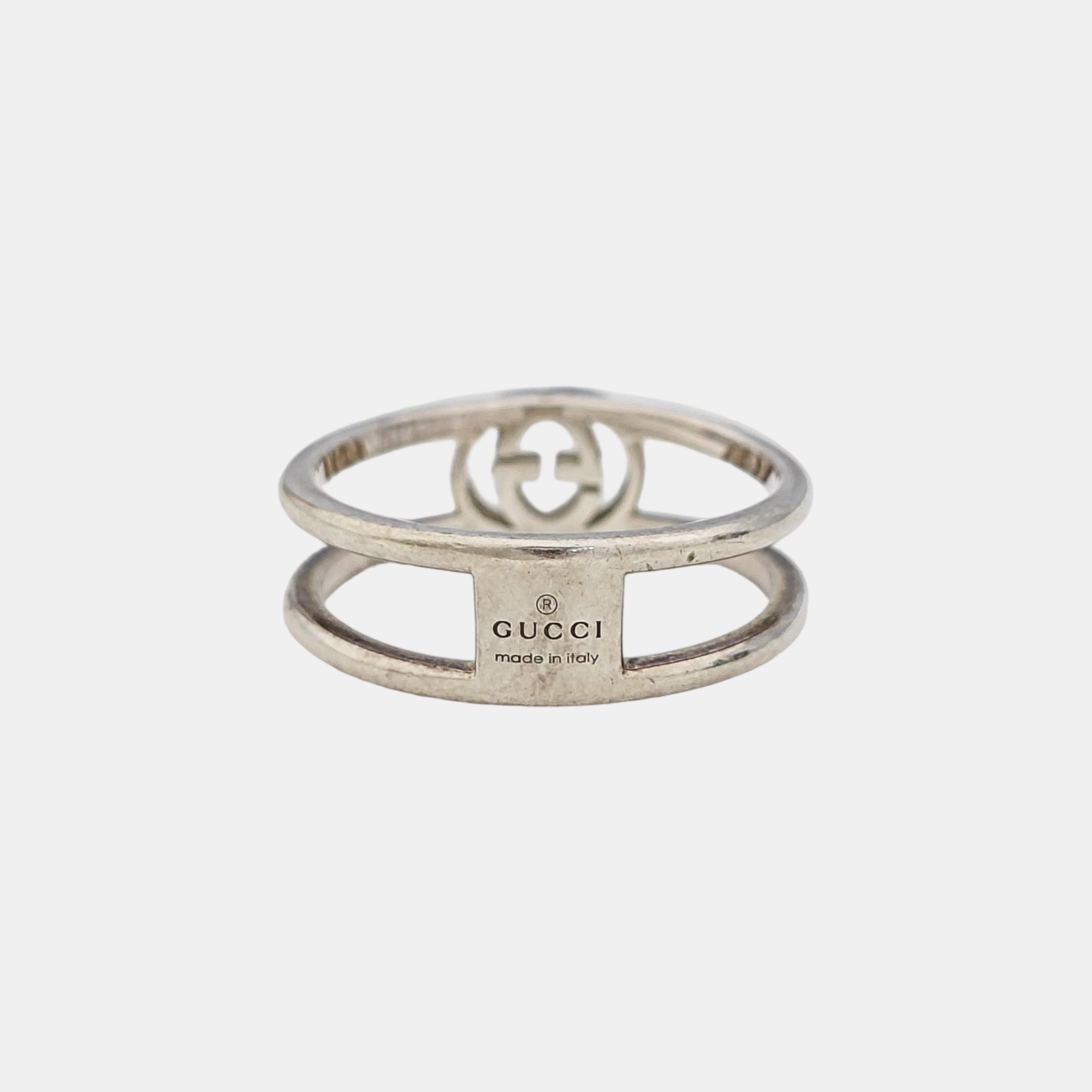 Interlocking G 925 Sterling Silver Ring HK 13