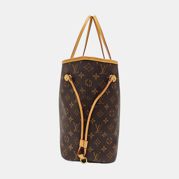NEVERFULL MM Monogram Coated Canvas Brown