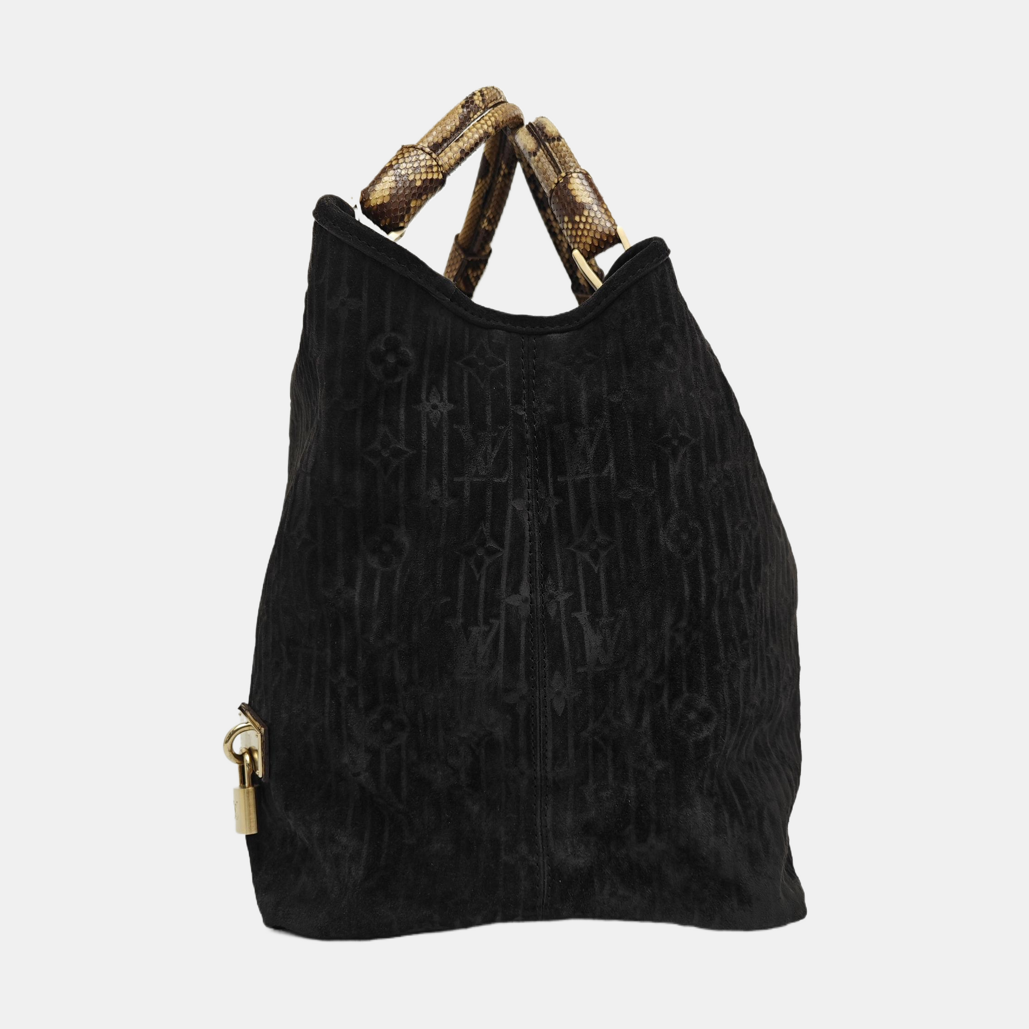 WHISPER GM Monogram Suede Black