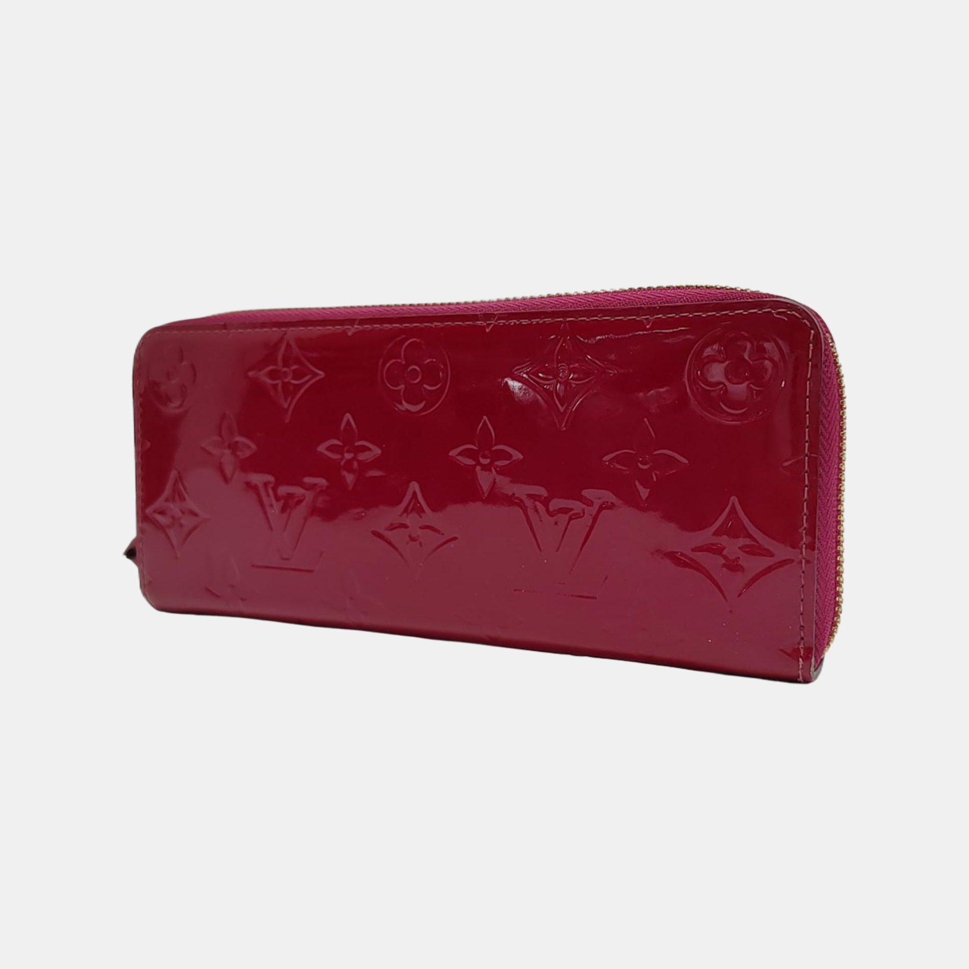 CLÉMENCE Monogram Patent Leather Purple Wallet