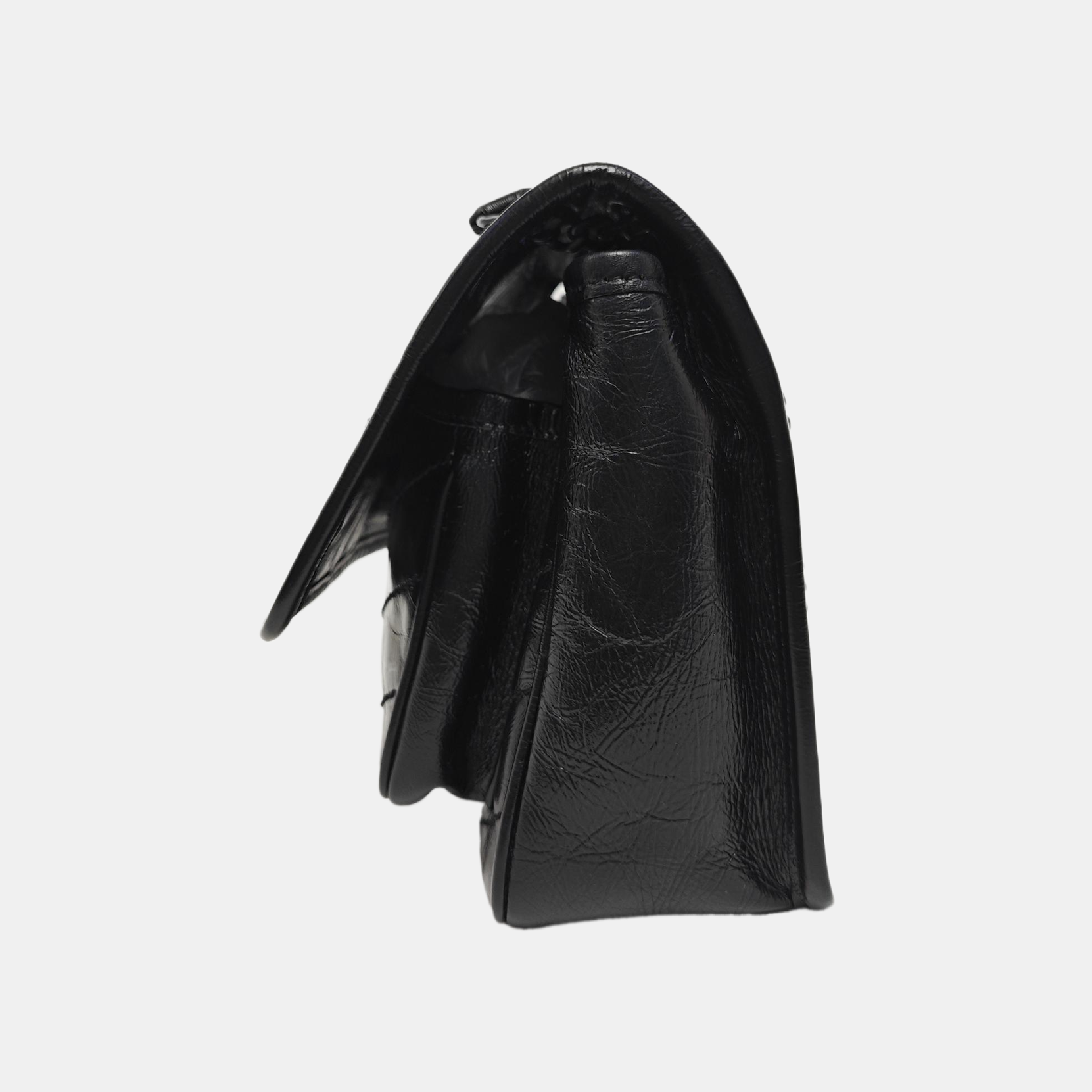 NIKI Small Chevron Calfskin Black