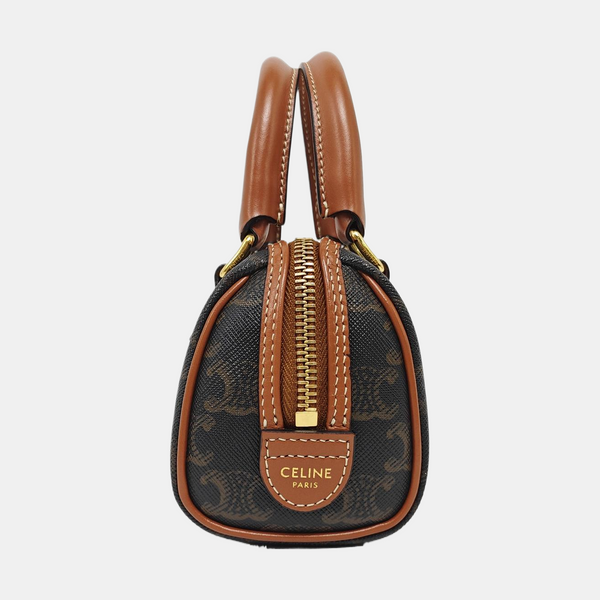 TRIOMPHE CANVAS Mini Coated Canvas Brown
