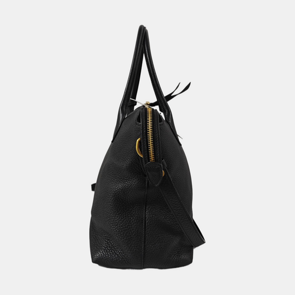 Vitello Phenix Camera Bag Saffiano Calfskin Black