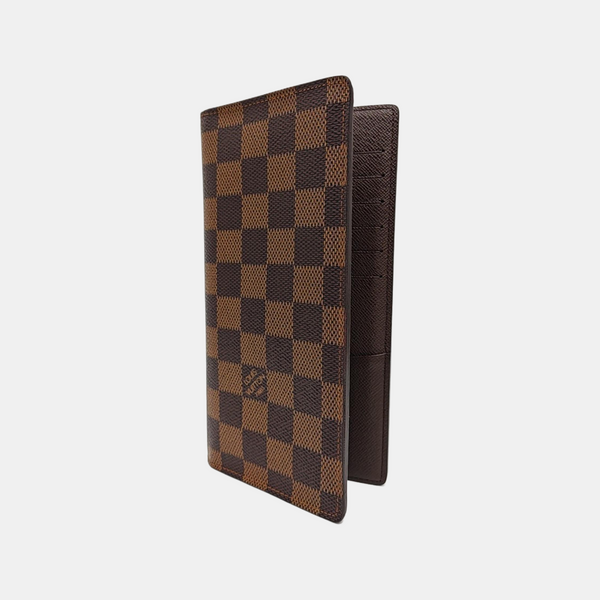 Damier Ebene Coated Canvas Wallet Brown
