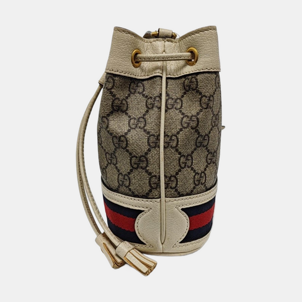 Ophidia Mini Monogram Coated Canvas Beige
