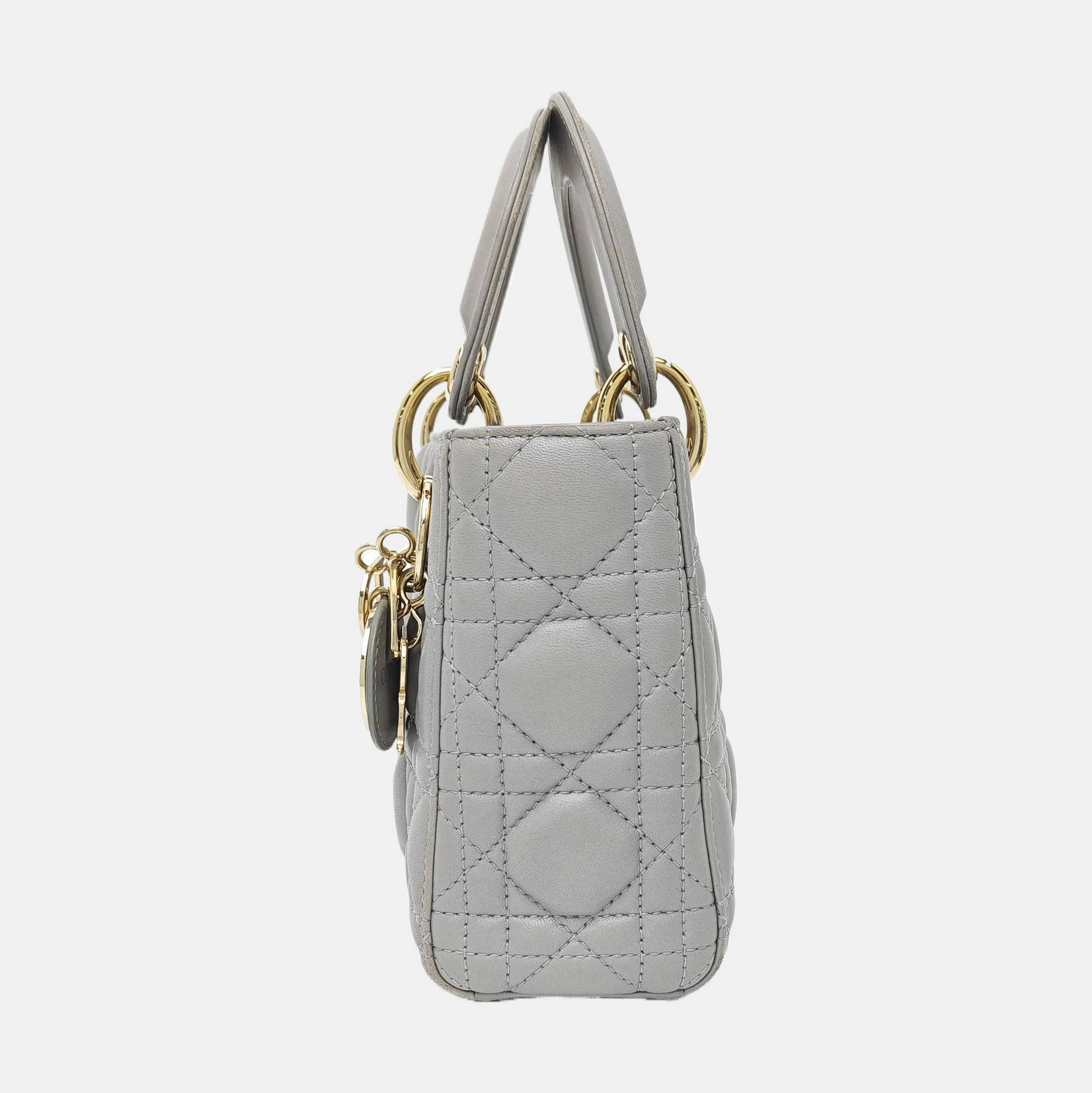 Lady Dior Mini Quilted Lambskin Blue