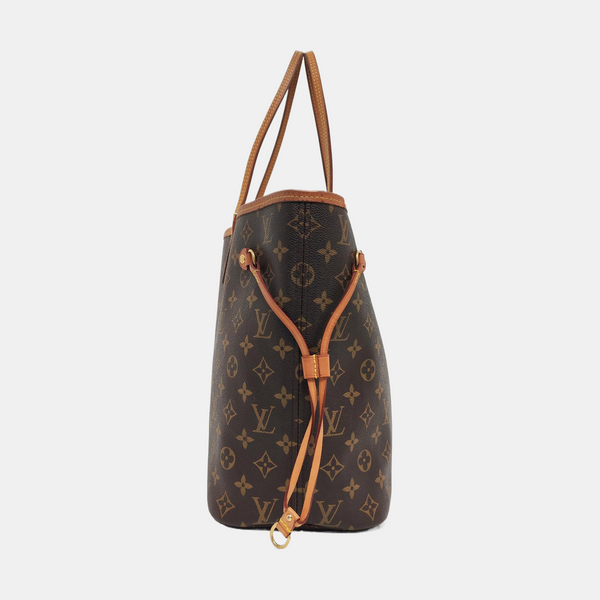 Authenticated pre-owned  NEVERFULL MM Monogram Coated Canvas Brown - Tote Bag at Looply