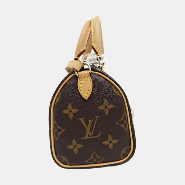 SPEEDY Nano Monogram Coated Canvas Brown