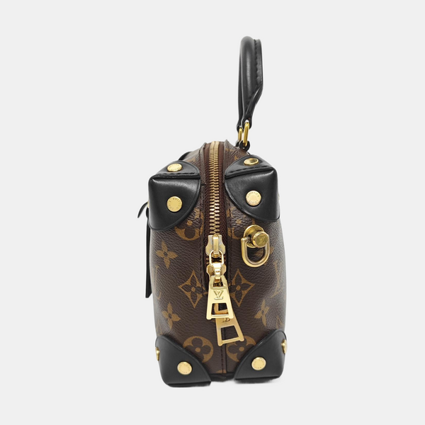 PETITE MALLE Monogram Coated Canvas Brown