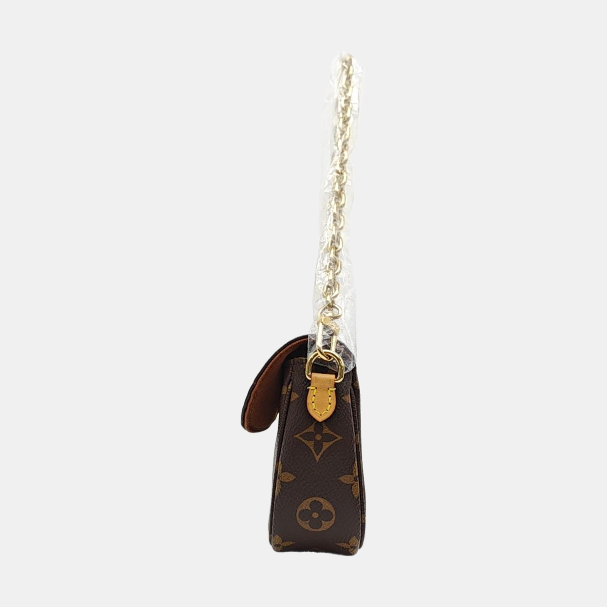 IVY Monogram Coated Canvas Brown