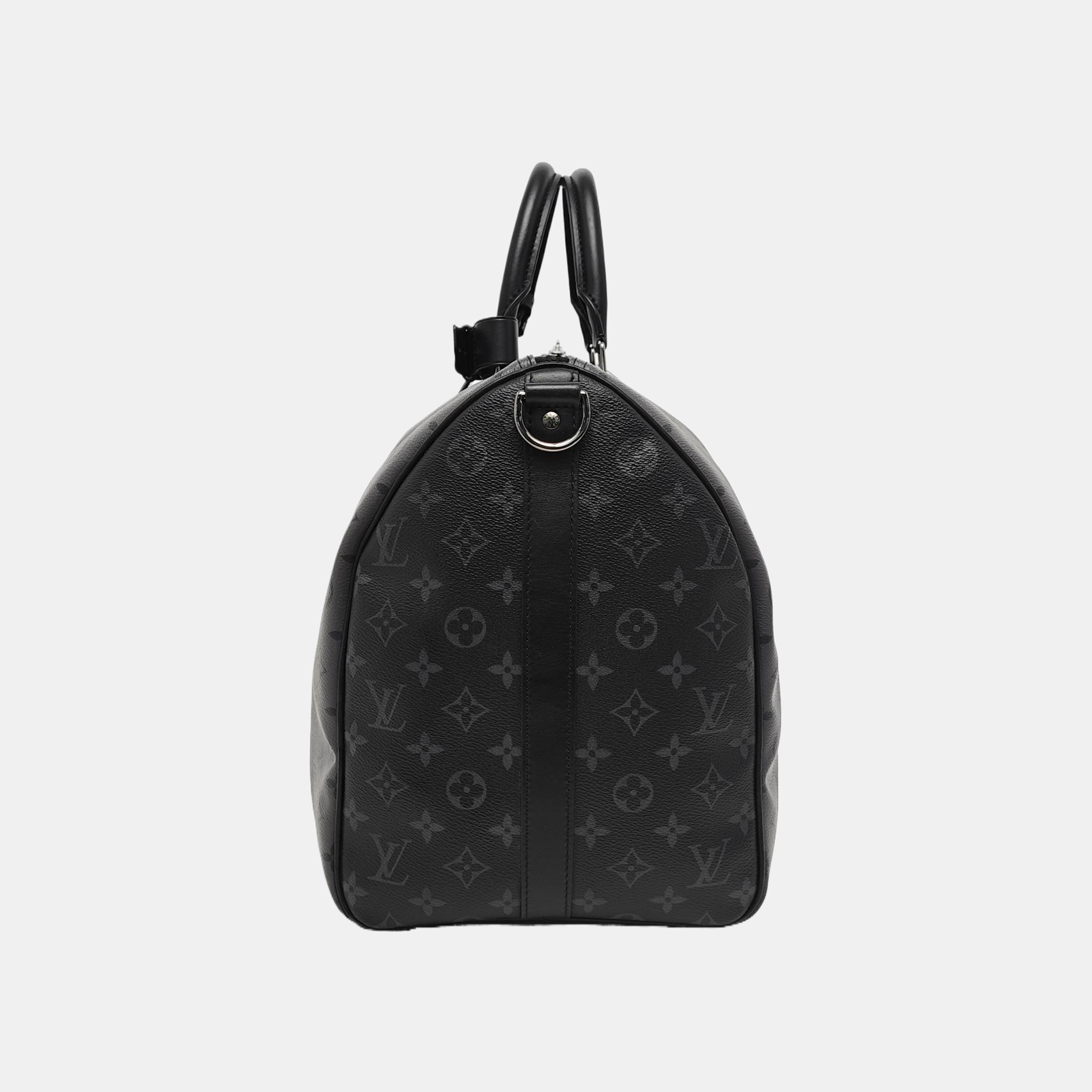 KEEPALL 50 Monogram Coated Canvas Gray