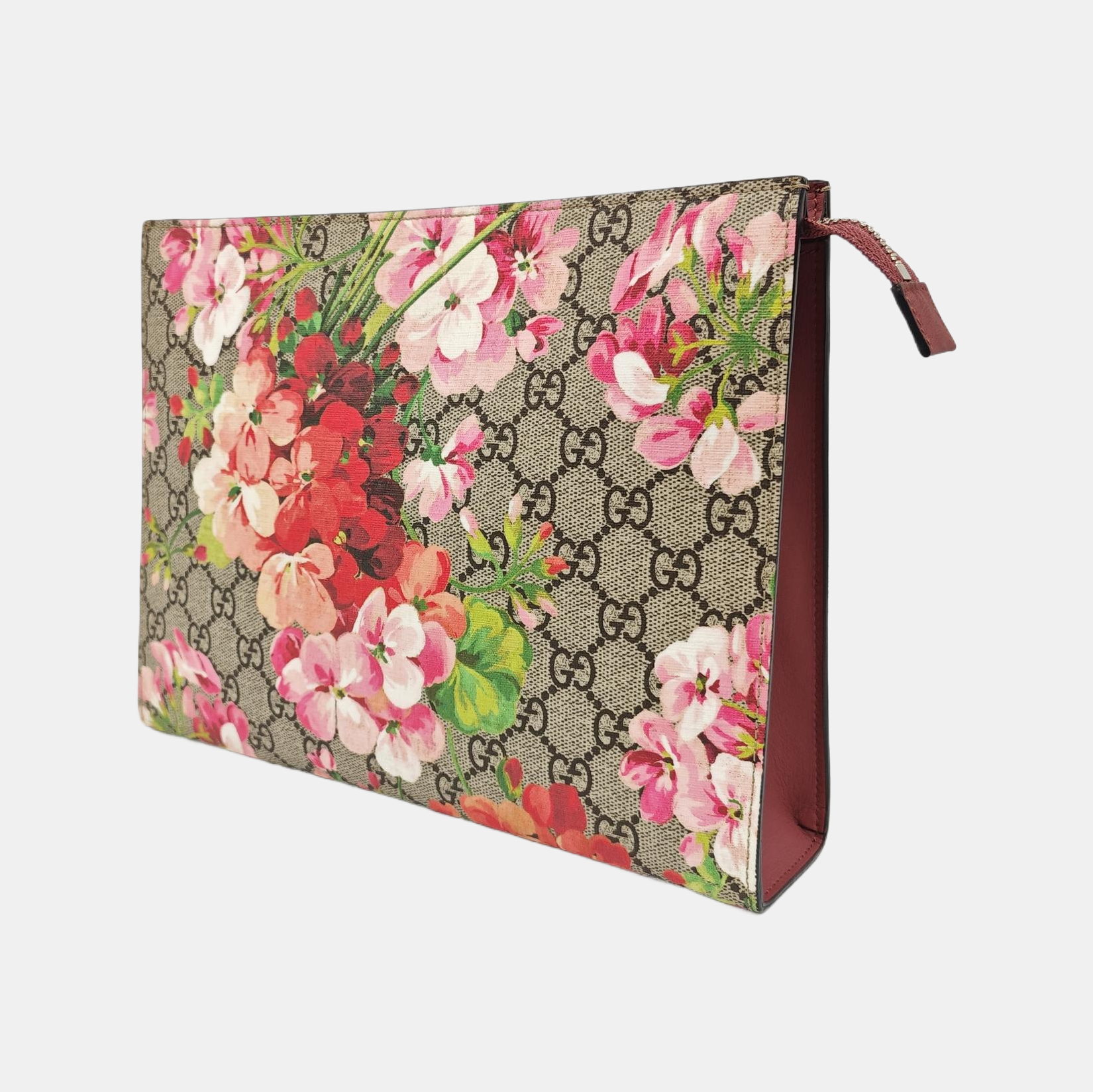 GG Blooms Large Monogram Coated Canvas Beige