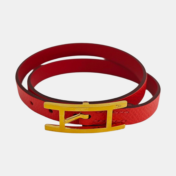 Behapi Leather Red Bangle