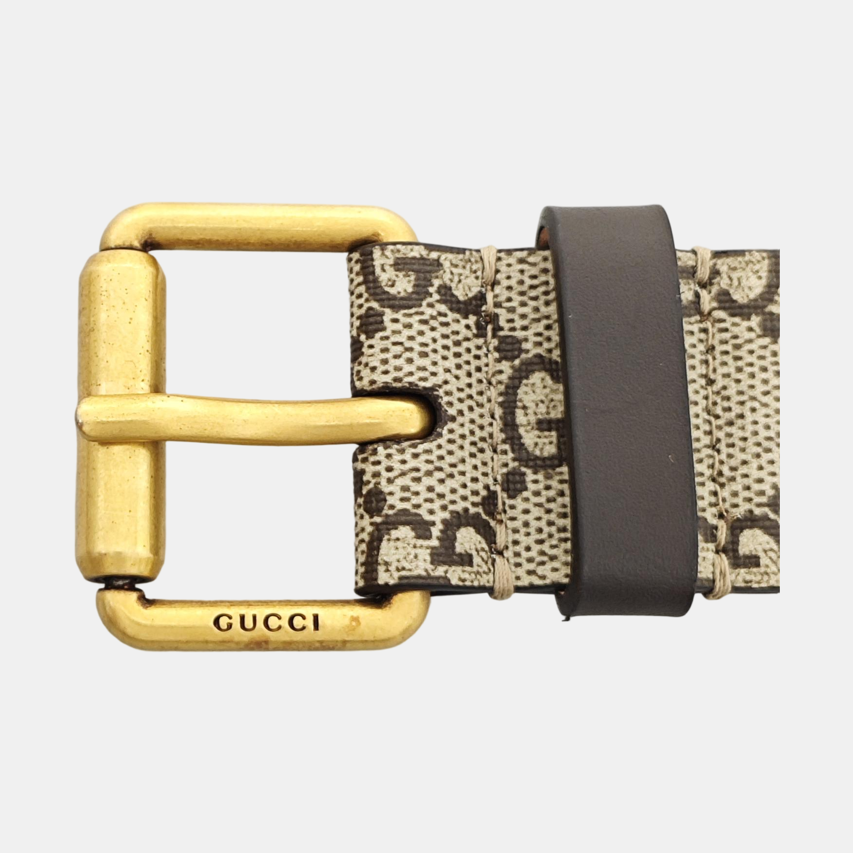 Leather Belt Beige
