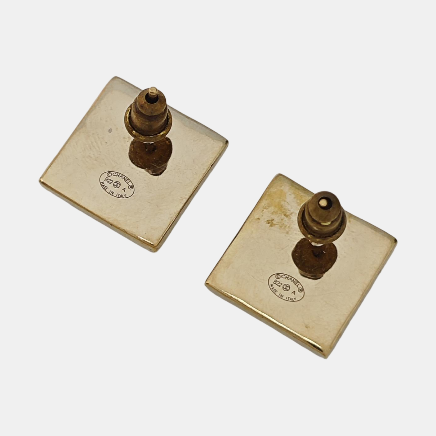Metal Black Stud Earrings