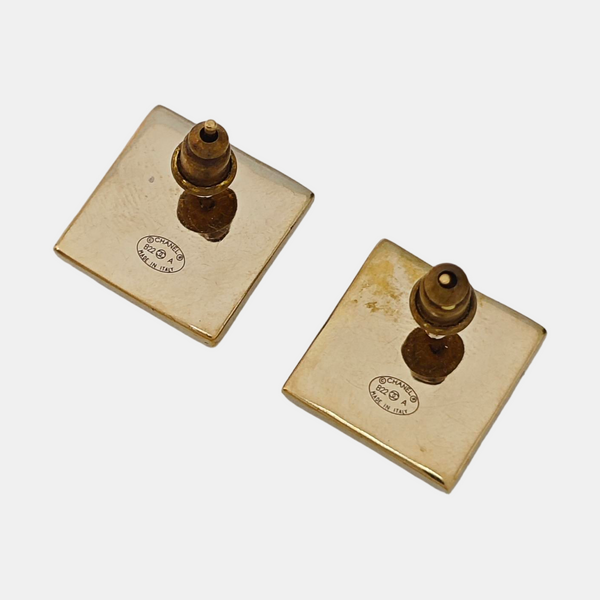 Metal Black Stud Earrings