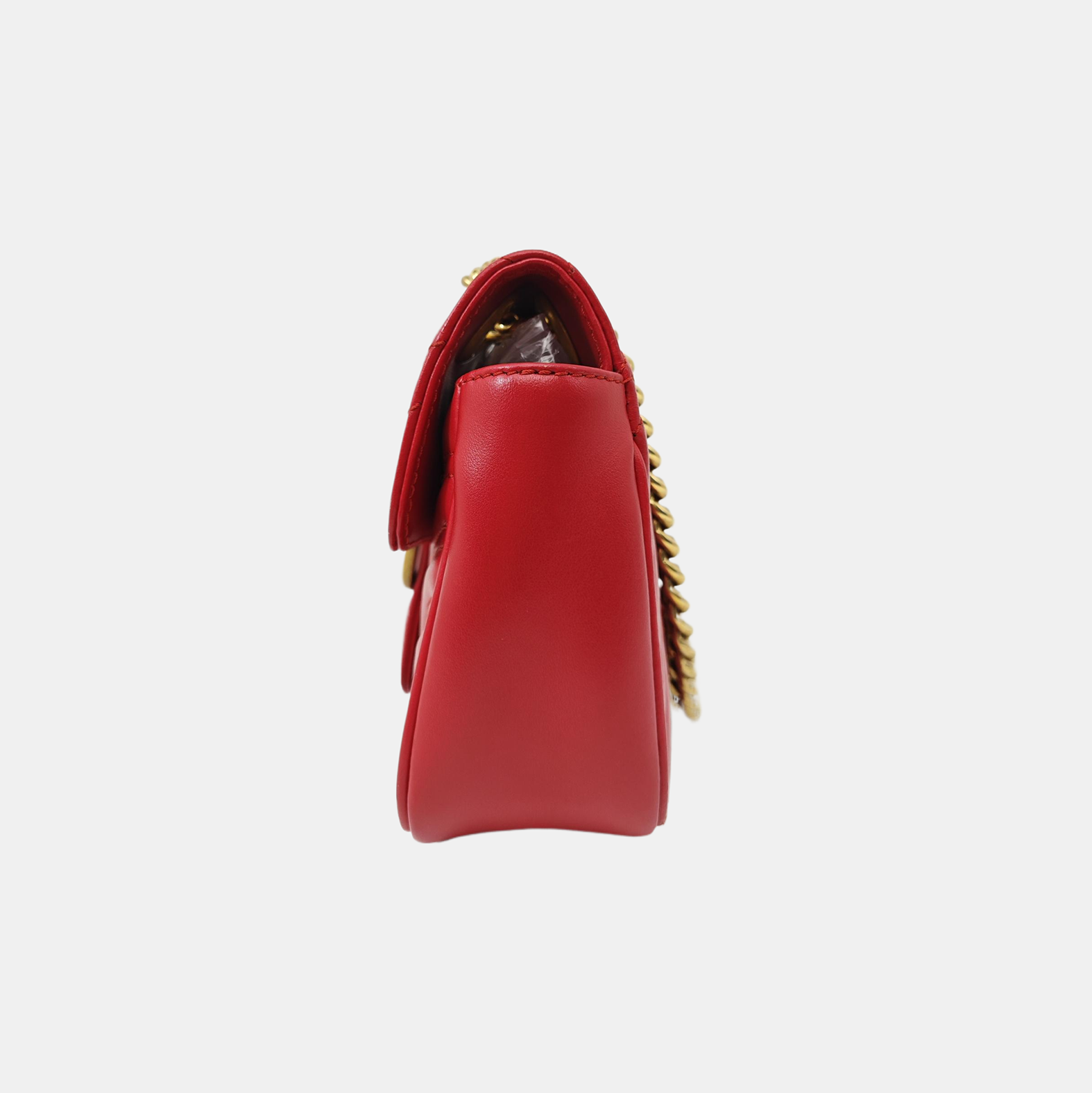 GG Marmont Small Quilted Calfskin Red