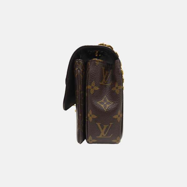 MARCEAU Monogram Coated Canvas Brown