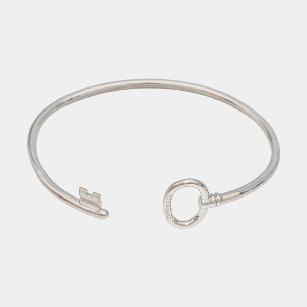 Tiffany Keys 18k White Gold Silver Bangle