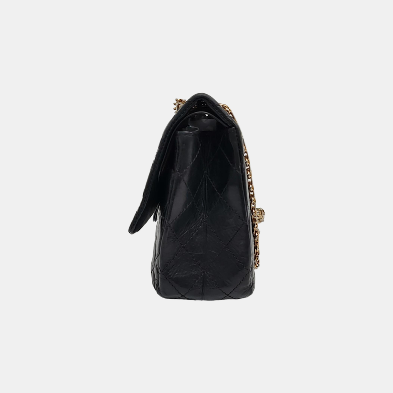 Authenticated pre-owned  2.55 227 (jumbo) Quilted Calfskin Black - Shoulder Bag at Looply
