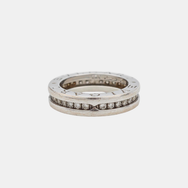Anillo B.ZERO1 de oro blanco de 18k, plata, UE 48