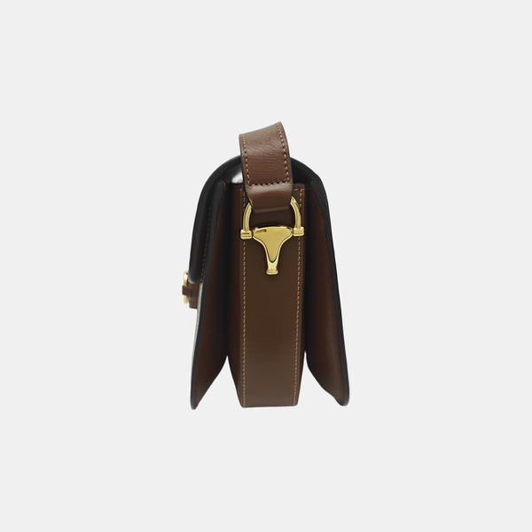 Horsebit 1955 Medium Monogram Coated Canvas Beige