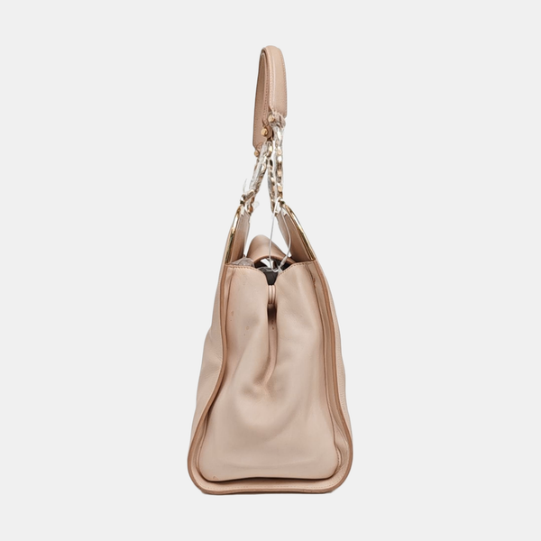 Calfskin Top Handle Bag Pink
