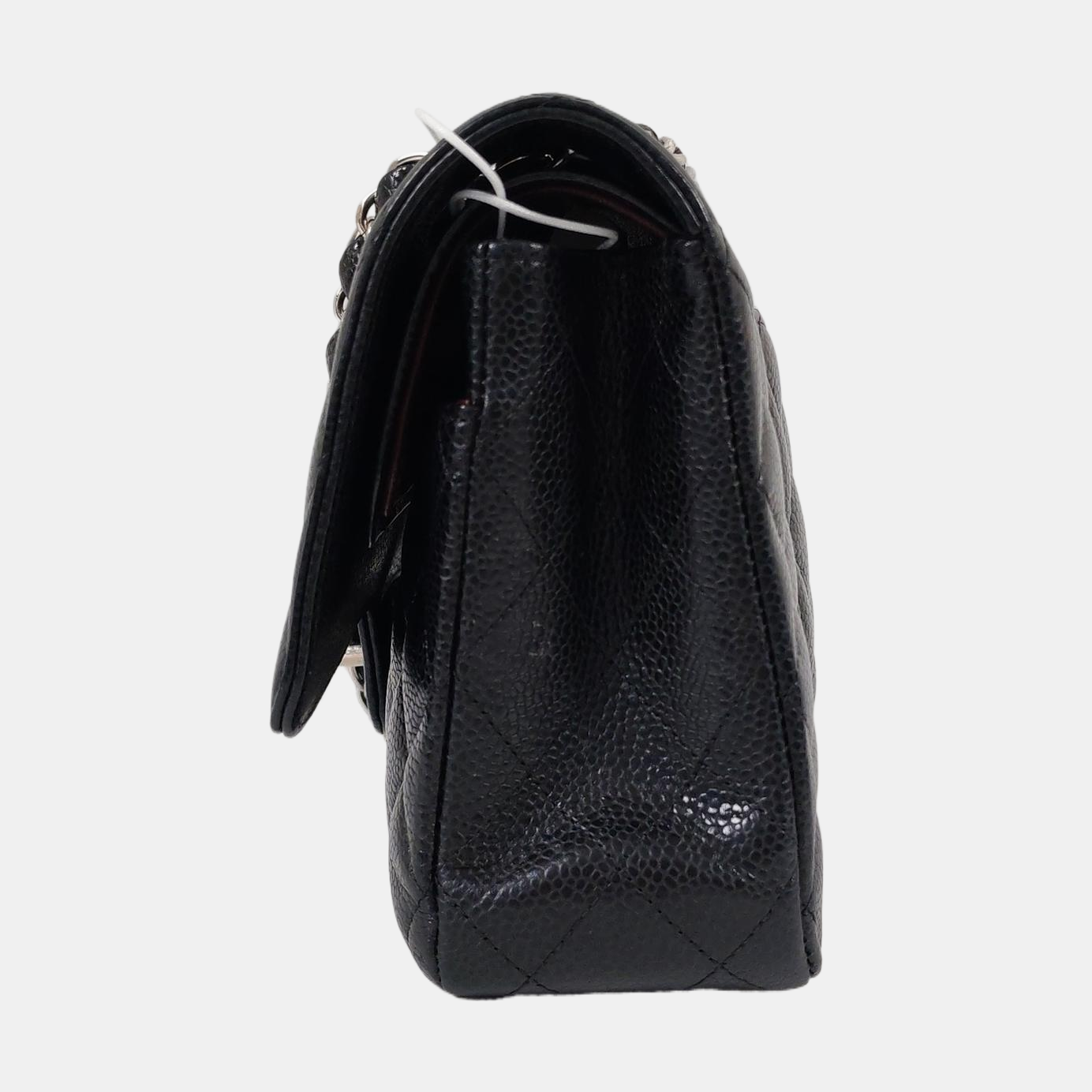 CLASSIC FLAP Medium Quilted Grained Calfskin Black