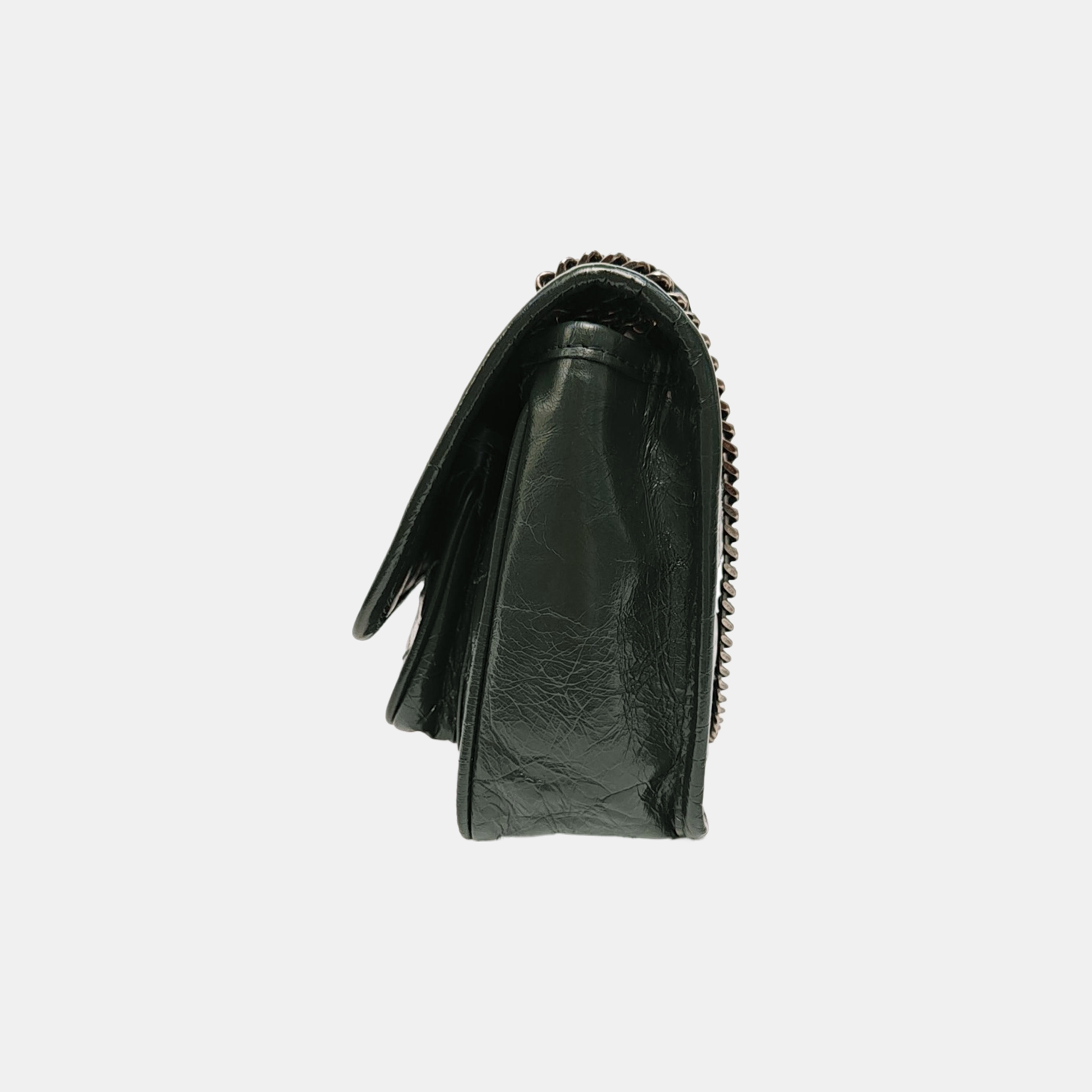 NIKI Small Chevron Calfskin Green