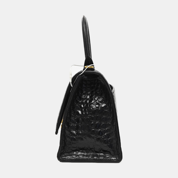 Hourglass S Calfskin Black