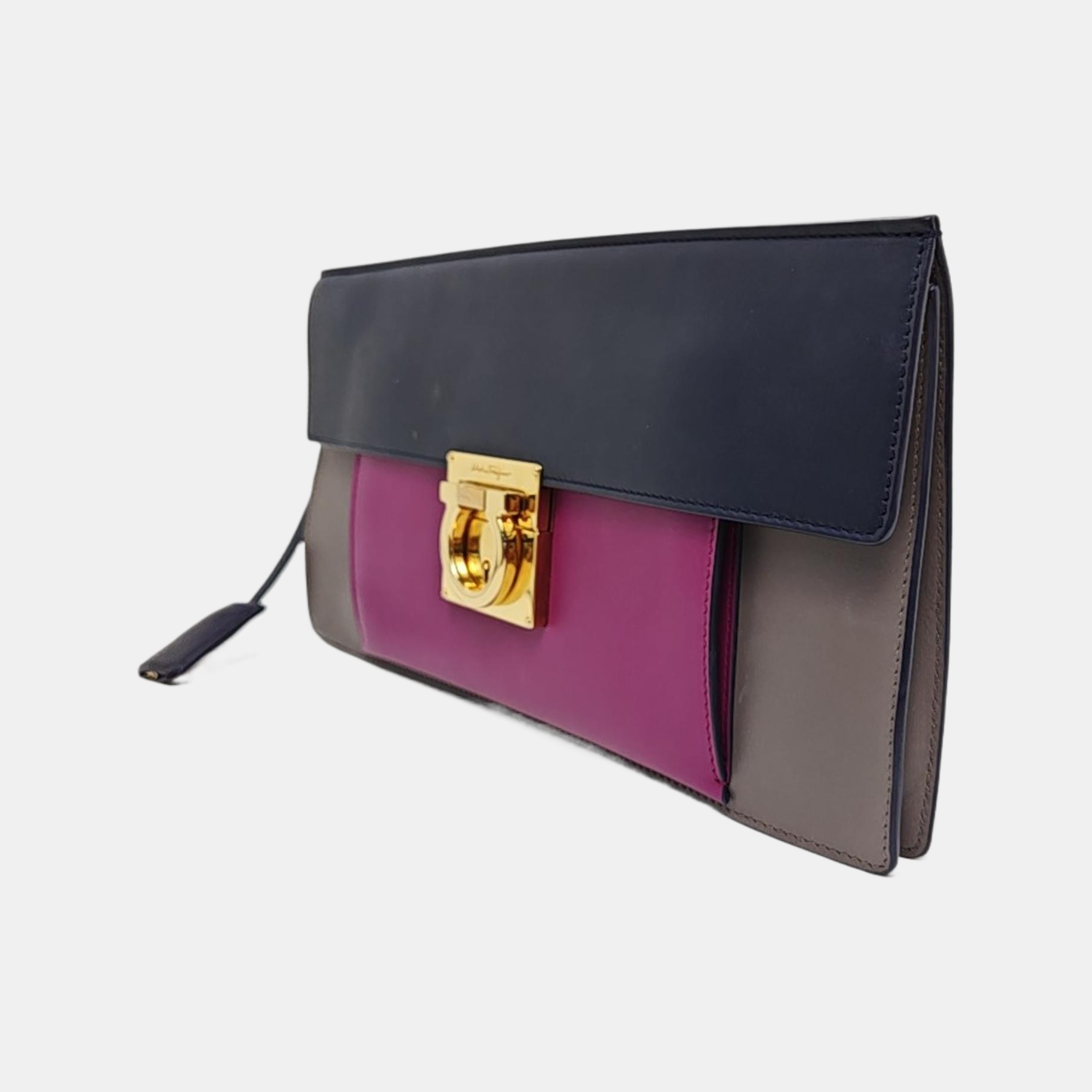Calfskin Clutch Multicolor