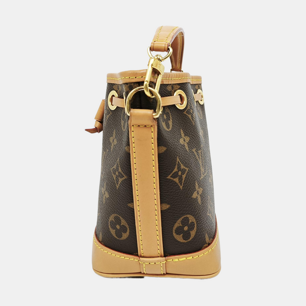 NOÉ Nano Monogram Coated Canvas Brown