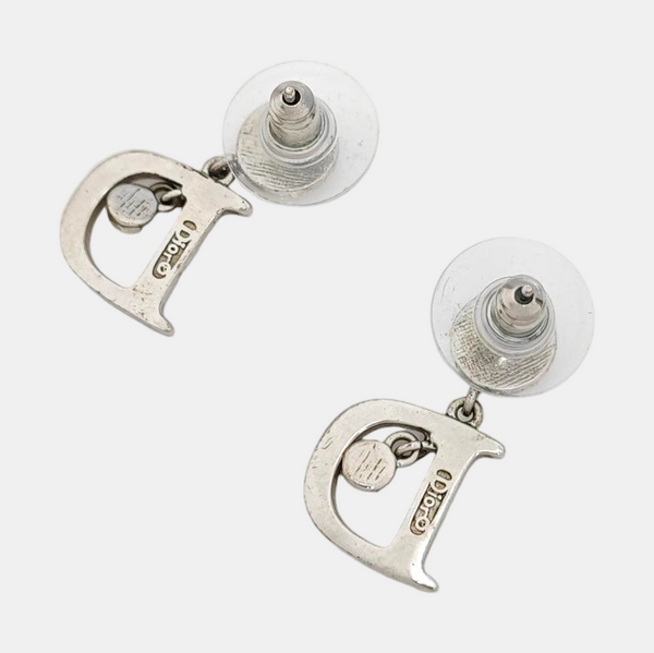 CD Swing Metal Silver Earrings