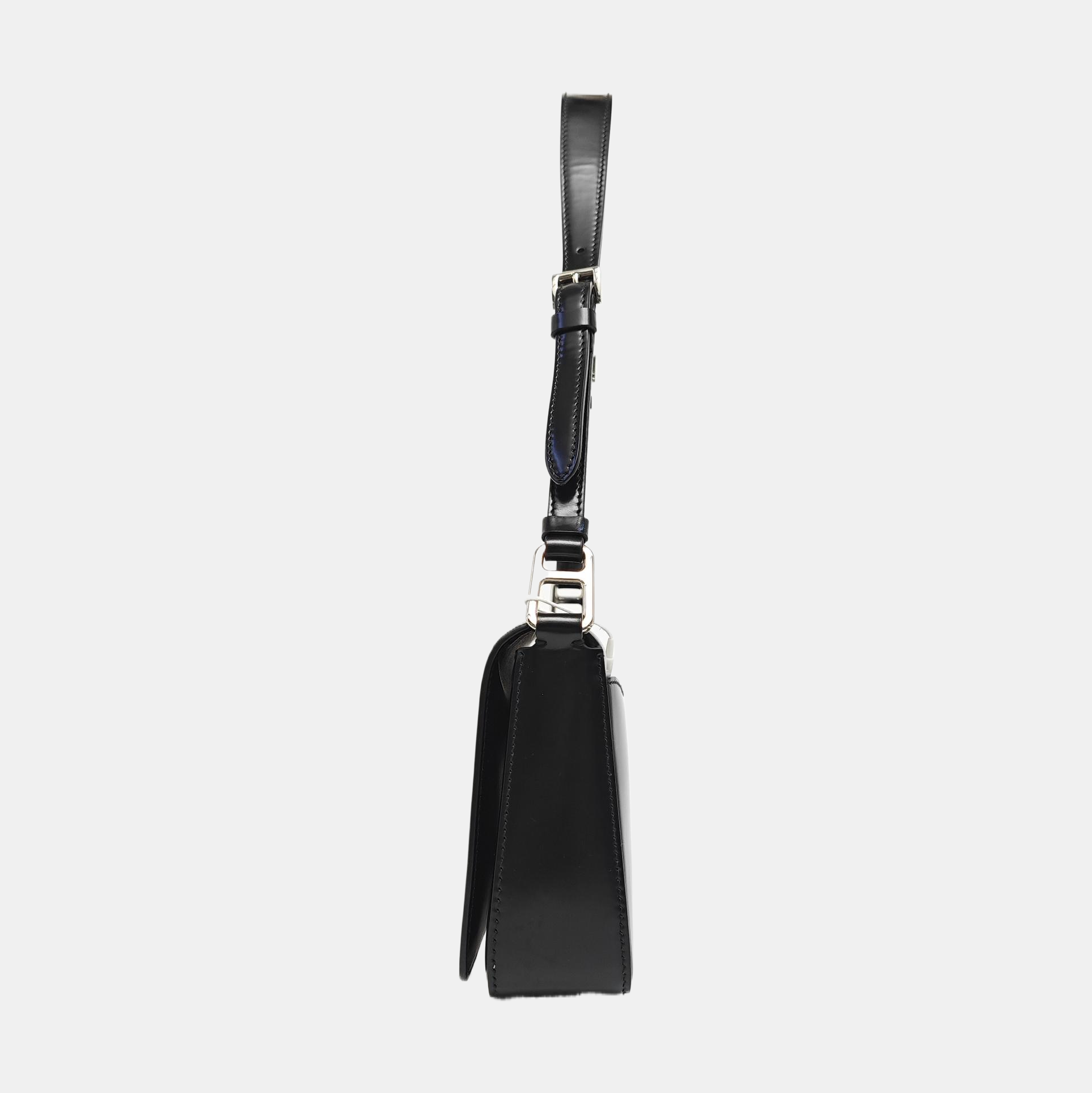 Calfskin Shoulder Bag Black