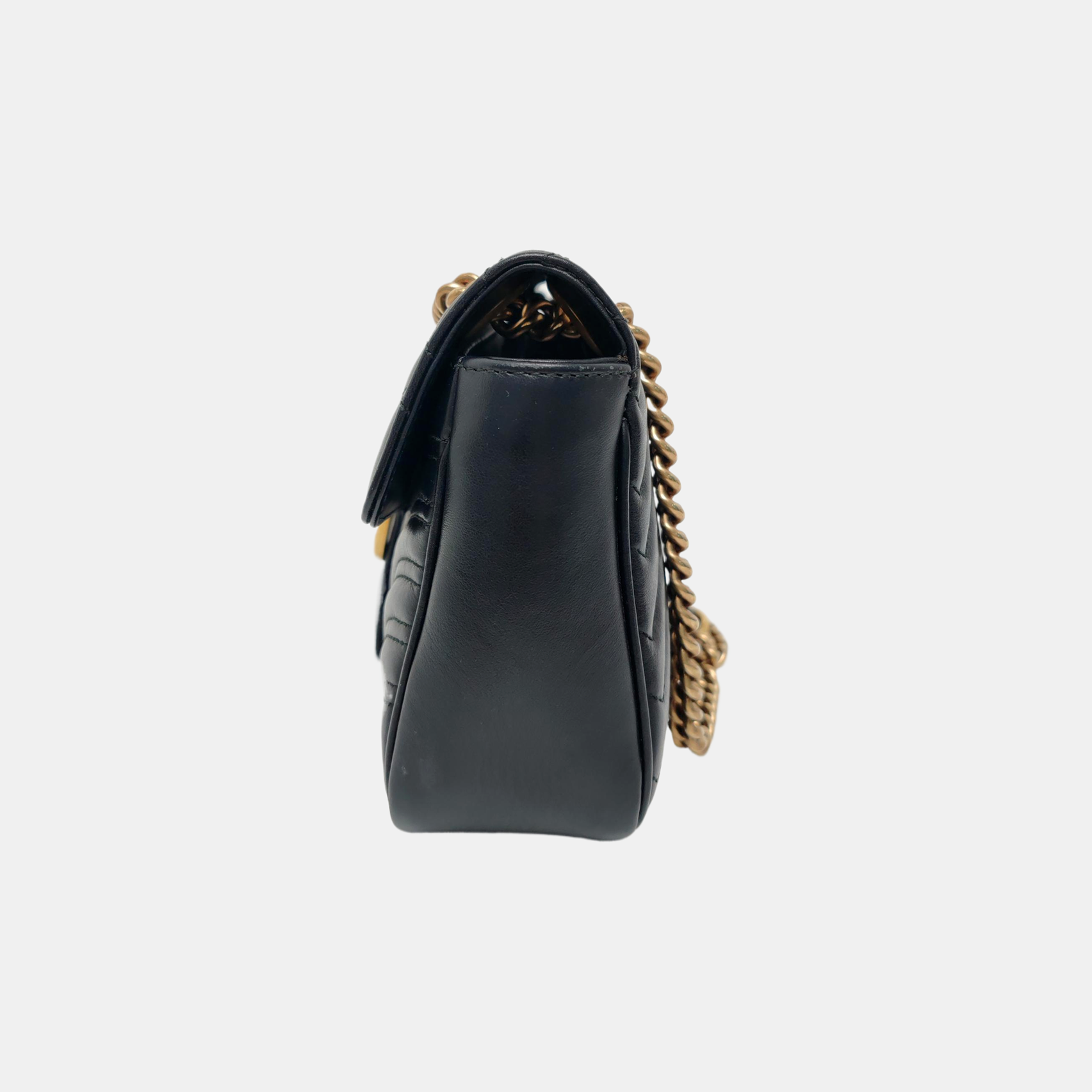 GG Marmont Medium Quilted Calfskin Black