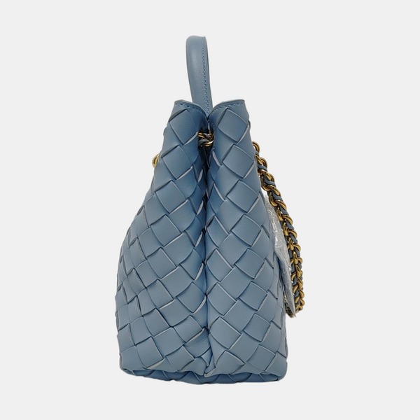 Authenticated pre-owned  Andiamo Small Lambskin Blue - Tote Bag at Looply