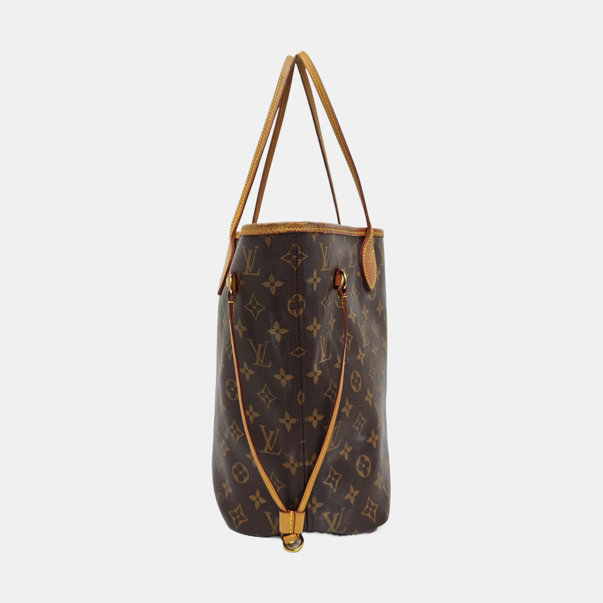 NEVERFULL MM Monogram Coated Canvas Brown