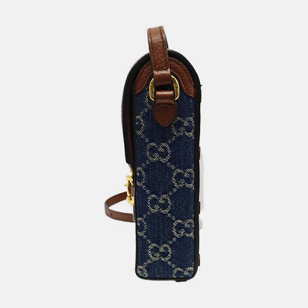 Horsebit 1955 Mini Monogram Denim Blue