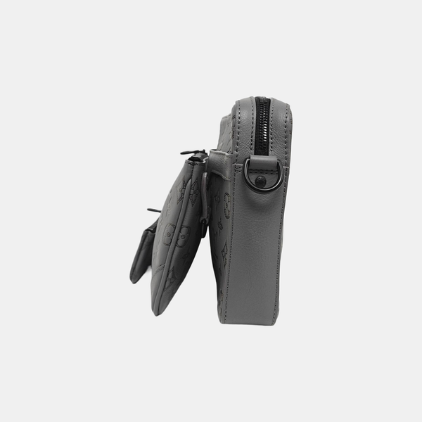 TRIO Monogram Calfskin Gray